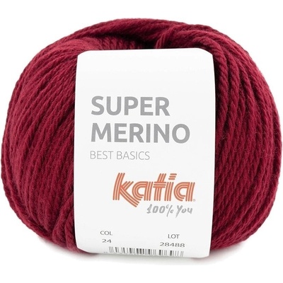 Katia Super Merino 24 Maroon Плетива прежда (SM 24)
