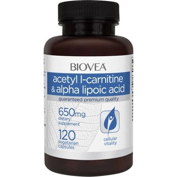 Image 1 of BIOVEA Acetyl L-Carnitine + Alpha Lipoic Acid 650mg [120 капсули]