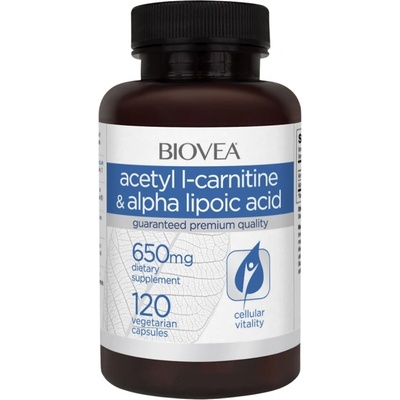 BIOVEA Acetyl L-Carnitine + Alpha Lipoic Acid 650mg [120 капсули]