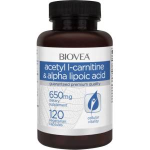 Biovea Acetyl L-Carnitine + Alpha Lipoic Acid 650mg [120 капсули]