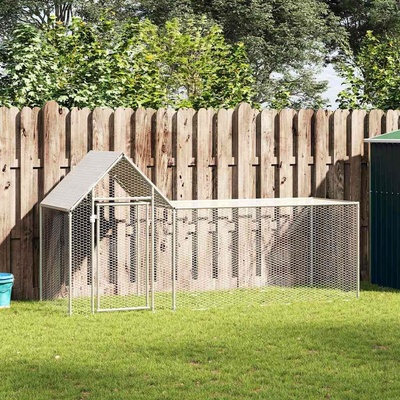 vidaXL Klec pro kuřata 3 × 1 × 1,5 m, pozinkovaná ocel stříbrná 9799.144554
