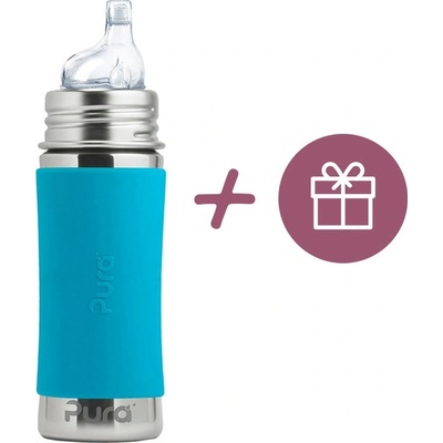 Pura nerezová fľaša s náustkom zelená 325 ml