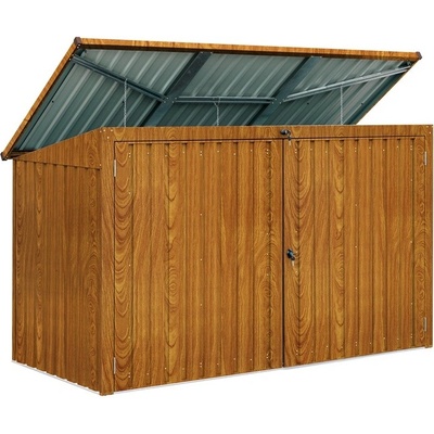 StoreBoss Skladování odpadkových košů 3 x 240 l Hamilton hnědý