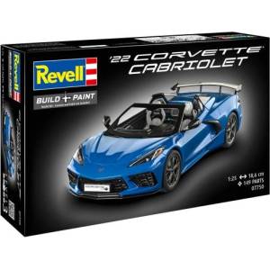 Revell Пластмасов модел комплект кола 07750 - Корвет c8 Кабриолет (1: 25)