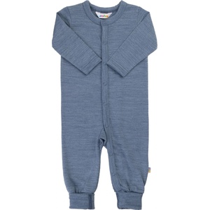 Joha Детски цял костюм Joha Kid's Wool Jumpsuit With 2in1 Foot Overall - Dark Blue - размер 80 (704-6200-0213)