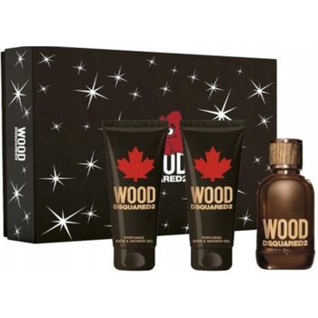 Dsquared2 Wood for Him - EDT 100 ml + After Shave Balm 100 ml + Shower Gel 100 ml за мъже