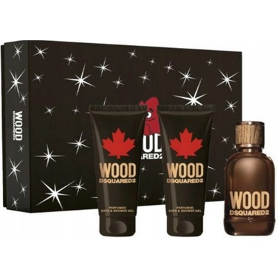 Dsquared2 Wood for Him - EDT 100 ml + After Shave Balm 100 ml + Shower Gel 100 ml за мъже