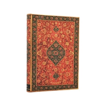 Little, Brown Book Group 2026 Layla (Persian Poetry) Midi 12-month Day-at-a-Time Hardcover Flexi Dayplanner 2026 (Elastic Band Closure) | Paperblanks