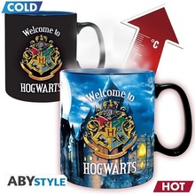 CurePink Hrnek Harry Potter Dopis z Bradavic měnící se 460 ml