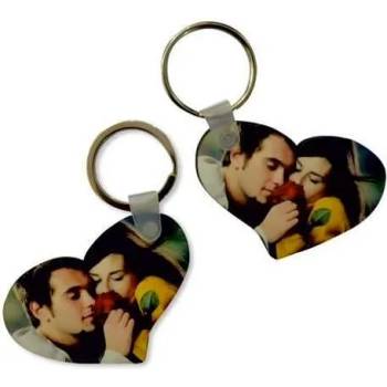 Image 1 of Двойка ключодържатели СЪРЦЕ с Ваша снимка
