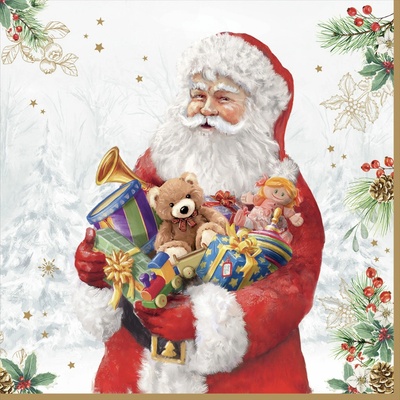 Easy Life Papírový ubrousek Santa Is Coming 33x33cm