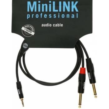 Image 1 of KLOTZ Кабел мини жак - два жака KY5-150 PRO Y-Cable black 1, 5m Mini Jack 3p - 2x Jack 2p gold contacts