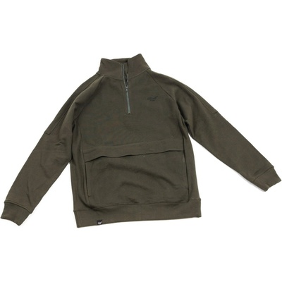 Reell Track Half Zip Crewneck Dark Olive