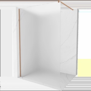 Mexen Kioto душ кабина Walk-in 130 x 200 cm, замъглено стъкло 8 mm, четкан мед - 800-130-101-65-30 (800-130-101-65-30)