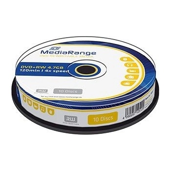 MediaRange DVD+RW 4,7GB 4x, spindle, 10ks (MR451)