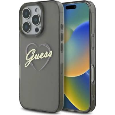 GUESS Калъф Guess IML Heart за iPhone 16 Pro - черен (3666339306823)