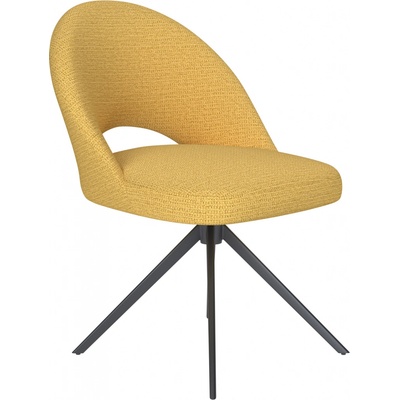 White Label Living Mick kovové nohy rovné žlutý látkový potah