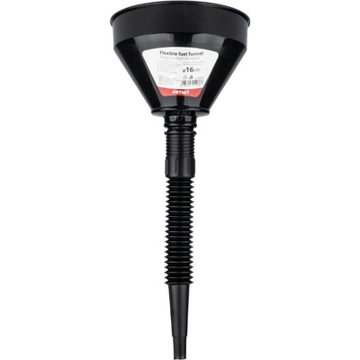 Flexibilní černý univerzální trychtýř se sítkem na vodu v kapalných pohonných hmotách 16 cm AMIO-04038, , ,