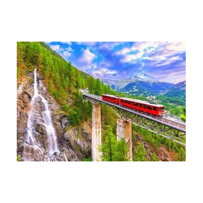 ENJOY Ozubnicová dráha Gornergrat, Švajčiarsko 1000 dielov