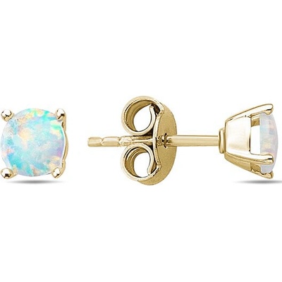 Lillian Vassago Zlatá náušnice na puzetu zdobená opálem, jeden kus LLV98-GER172P/01 žlutá