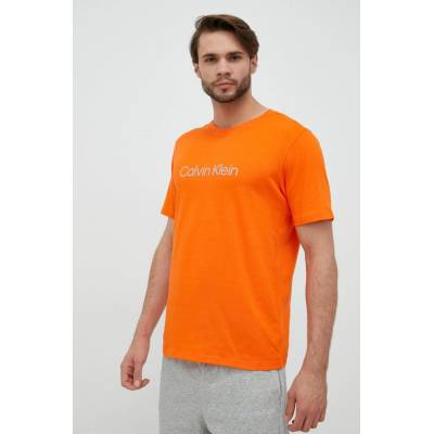 Calvin Klein tréninkové tričko Performance s potiskem oranžová