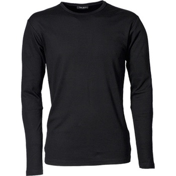 Teplé pánské organické triko Tee Jays interlock s dlouhým rukávem Černá