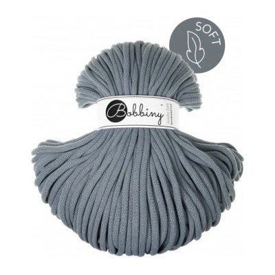 Bobbiny bavlnená šnúra JUMBO Soft 8mm Steel