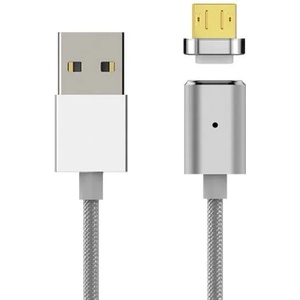 Bravas Кабел Bravas USB 2.0 Type A към Micro USB, магнитен, 1 m, бял (MAGNETICTPE1M)