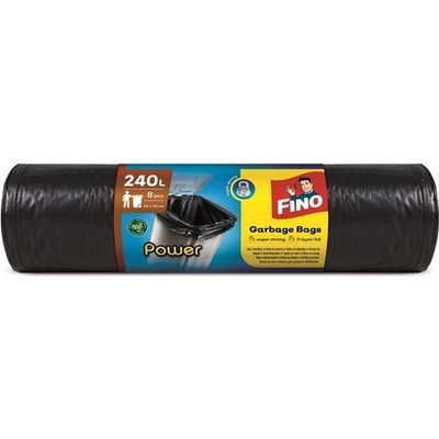 SARANTIS pytle na odpadky extra silné FINO 240l 50μm 8ks černý