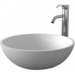 Inter Ceramic Мивка за баня Стар 40х40 см, полимермраморен камък, бял мат (645w)
