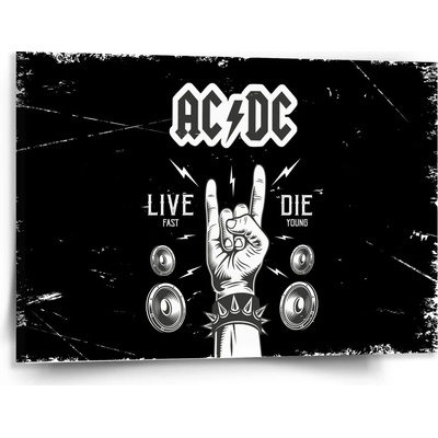 Sablio Obraz ACDC Live fast, die young - 150x110 cm