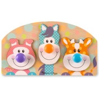 Image 1 of Melissa & Doug Дървен пъзел с дръжки Melissa and Doug - Ферма (13440)