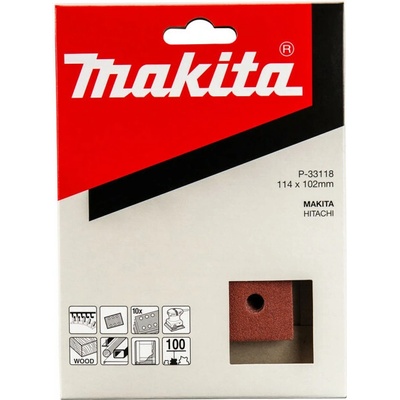 Brúsny papier 114 x 102 mm (suchý zips velcro, 6 otvorov) MAKITA P-33118