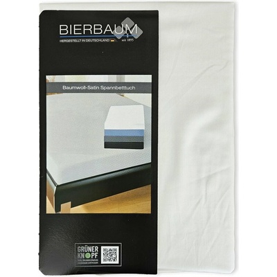 Bierbaum satén prostěradlo bílé 90x200