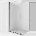 Mexen Velar Подвижна душ стена Walk-in 110 x 200 см, мат 8 мм, оръжеен метал (871-110-000-33-95)