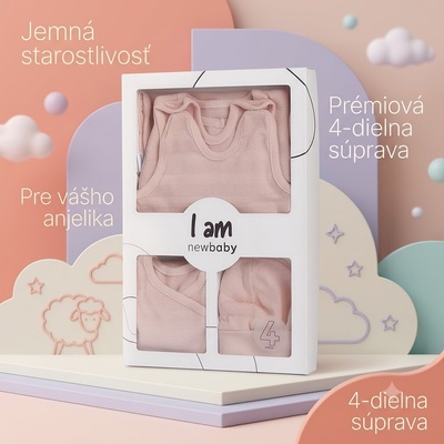 New Baby 4 dielna súprava Modrá