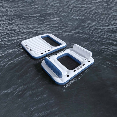 Bestway Плаващ остров Hydro-Force 2 pcs Бяло и синьо ПВЦ (42035721)