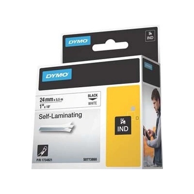 Dymo Rhino 1734821, S0773860, 24mm x 5,5m černý tisk / bílý podklad, originální páska