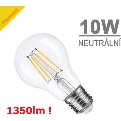 Optonica LED žárovka 10W 4xCOS Filament E27 1350lm NEUTRÁLNÍ BÍLÁ