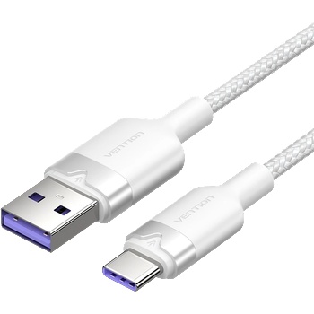 Vention USB-A 2.0/M - USB-C/M, 2 м, (бял, 6A), кабел