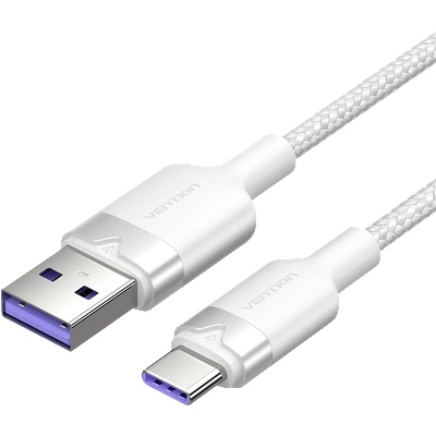 Vention USB-A 2.0/M - USB-C/M, 2 м, (бял, 6A), кабел