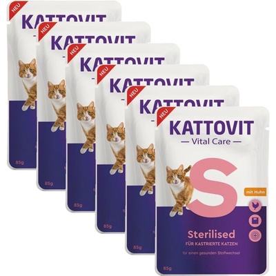 KATTOVIT Vital Care Sterilised пастет пиле 6 x 85 г