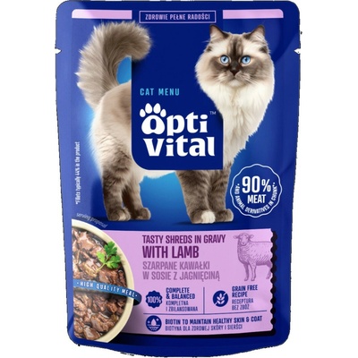 Optivital Tasty shreds in gravy with lamb 85 g