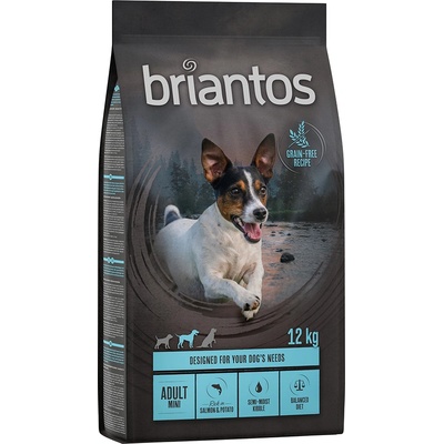 Briantos 2х12кг Adult Mini Briantos, суха храна за кучета, без зърно- сьомга и картофи