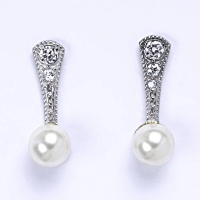 Čištín na šoubek se Swarovski bílou perlou NŠ 1241