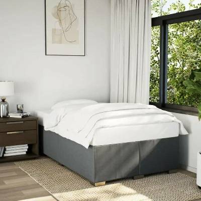vidaXL 11461.3284458 Rám postele bez matrací tmavě šedá textil
