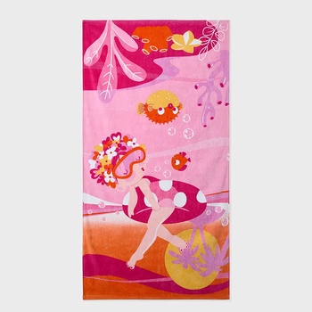 MAYORAL Плажна хавлия в цикламено за мини момиче Майорал