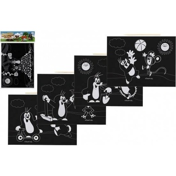 Škrabací Vyškrabovací obrázok Krtko A4 mix druhov 19x26cm v sácku