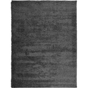  Шаги килим с дълъг косъм, модерен, антрацит, 300x400 см