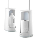 JOSEPH JOSEPH Silikonová WC štětka s úložným prostorem Flex Store bílá modrá